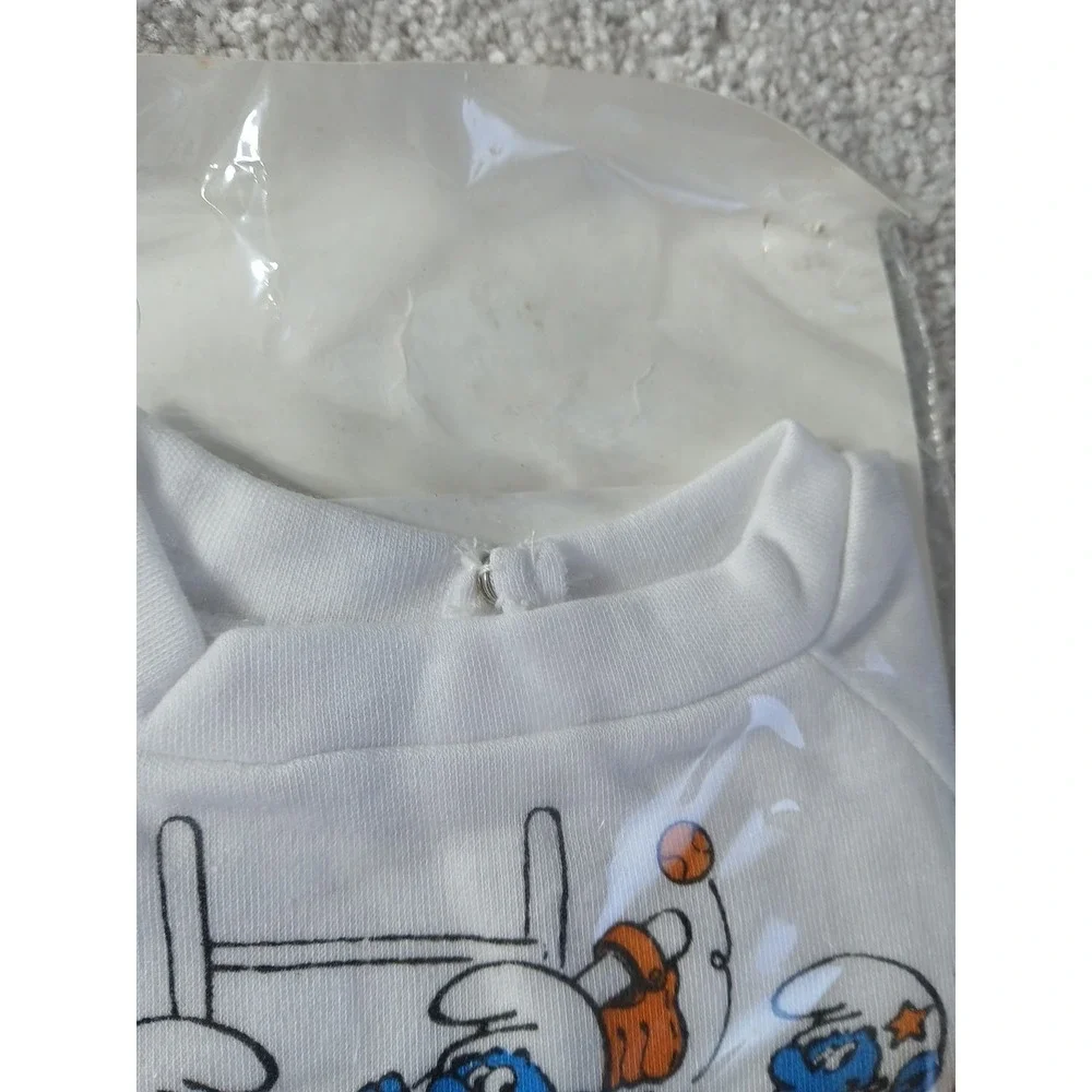 Set Of 2 New Vintage Smurf T-Shirt Super Smurf & Lets Play Fits 14